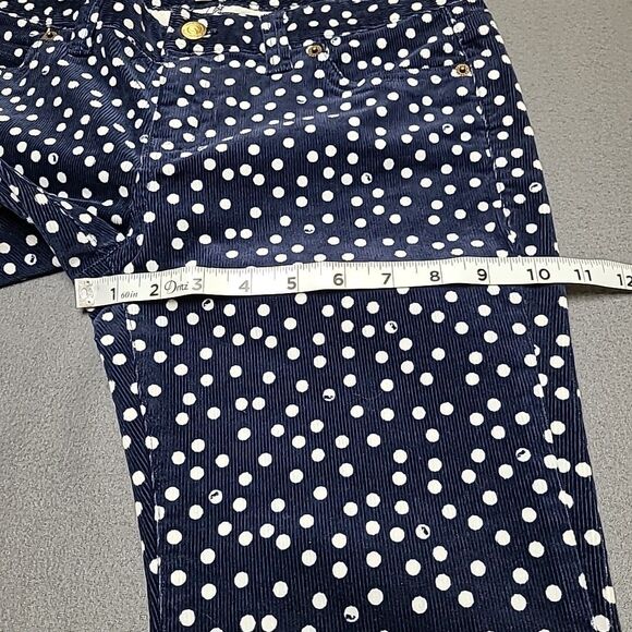 Vineyard Vines Womens Jeans 4 Polka Dot Blue Corduroy Pants - Picture 6 of 16